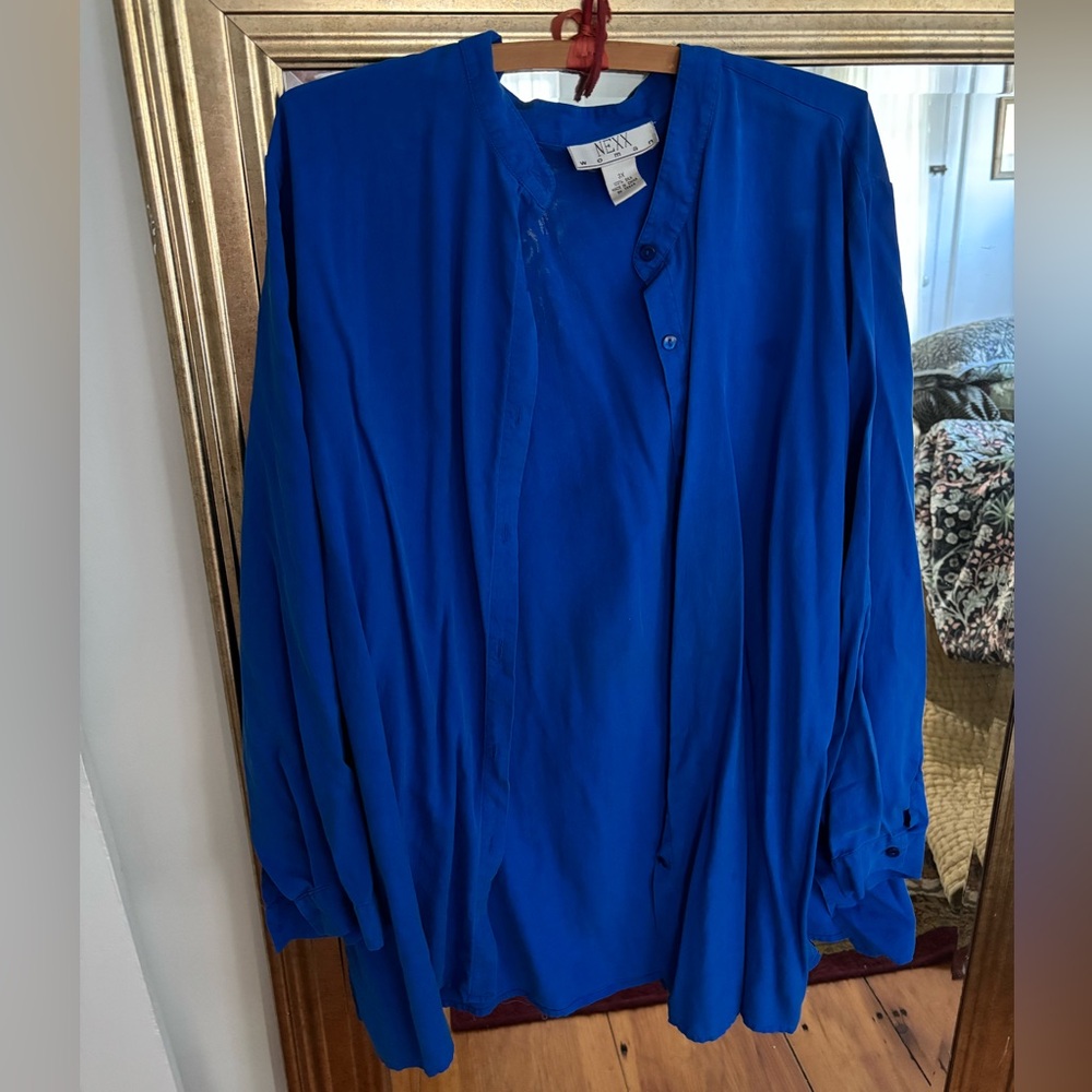 Nexx Royal Blue Silk Blouse